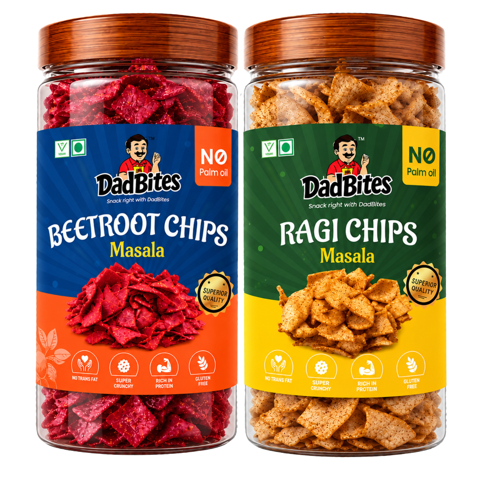 Chatpata Chips Combo (Ragi Chips Masala + Beetroot Chips Masala)