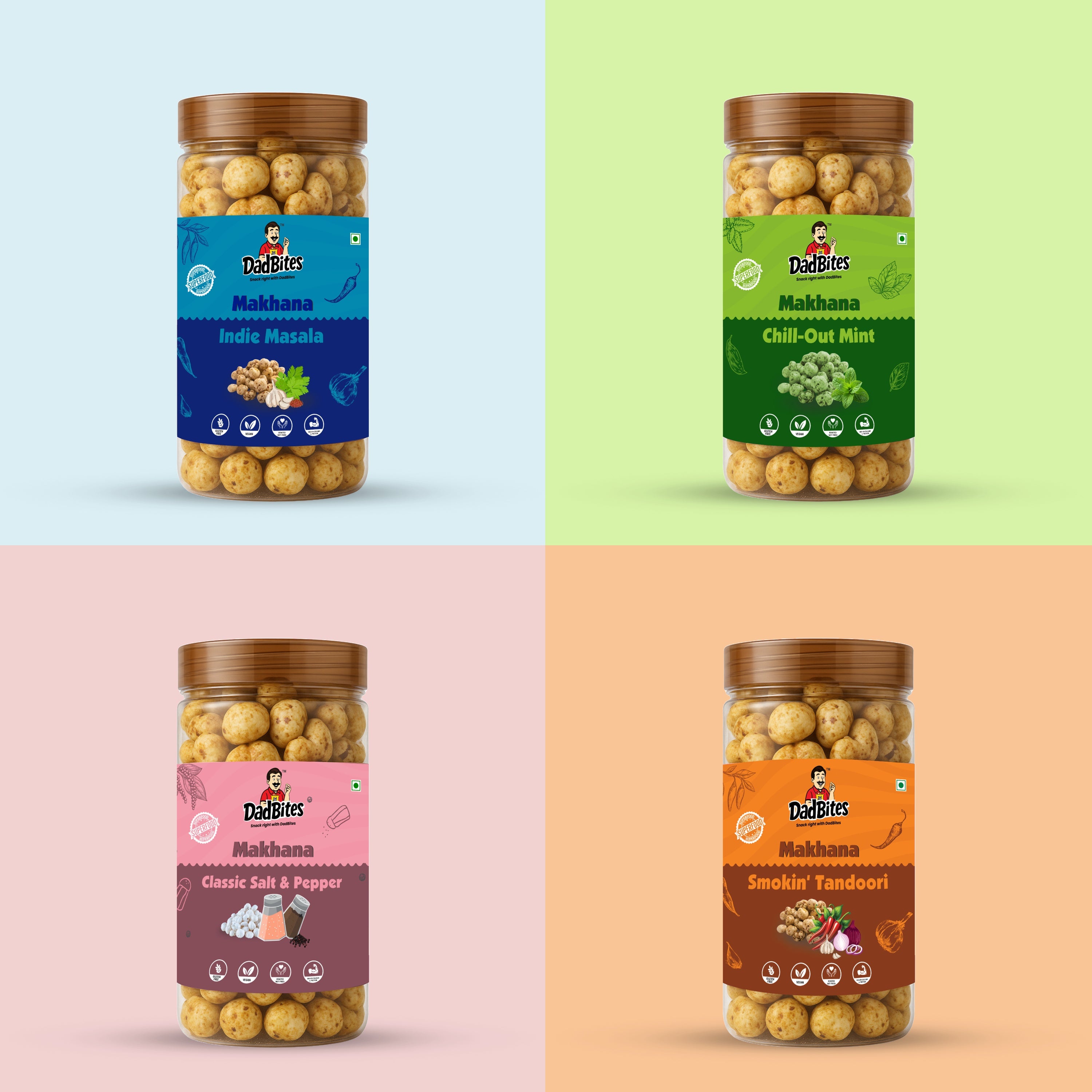 All In Combo (Indie Masala + Chill-Out Mint + Classic Salt & Pepper + Smokin’ Tandoori)