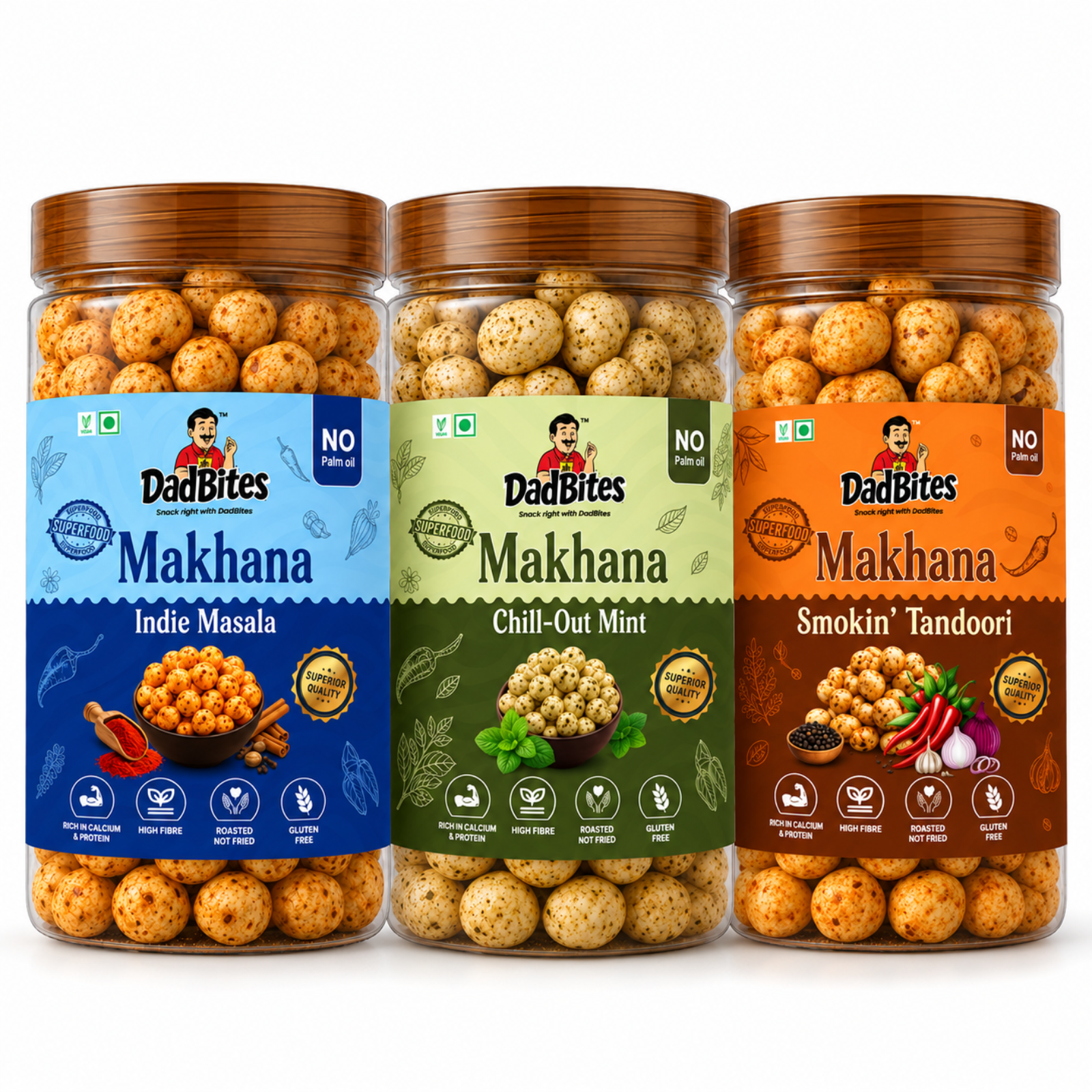 Chatakdar Crunch Trio (Indie Masala + Chill-Out Mint + Smokin' Tandoori)