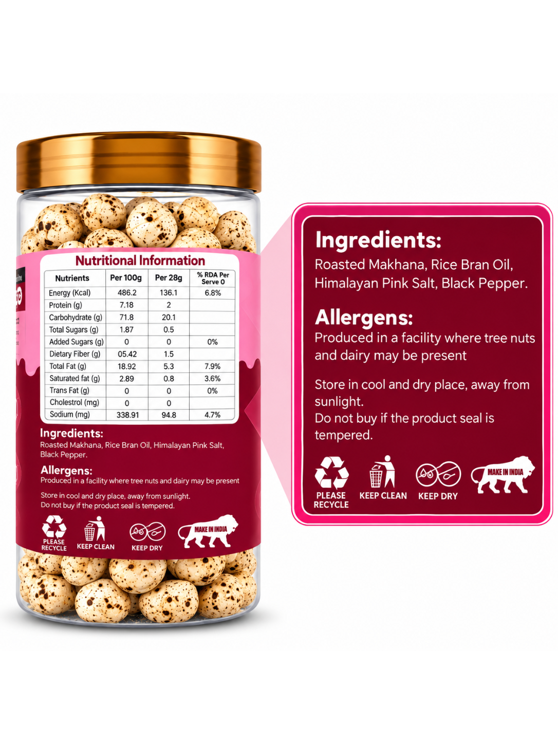 Makhana Classic Salt & Pepper